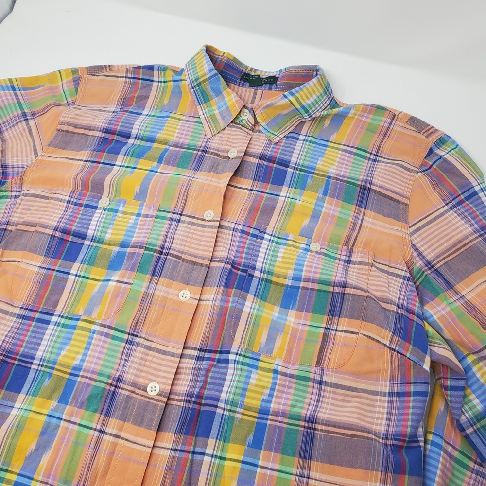 Lauren Jeans Co. Shirt Womens 2X Multicolor Plaid Button-down Ralph Lauren